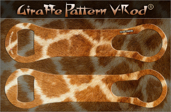 Kolorcoat V-Rod Bottle Opener - Giraffe Print
