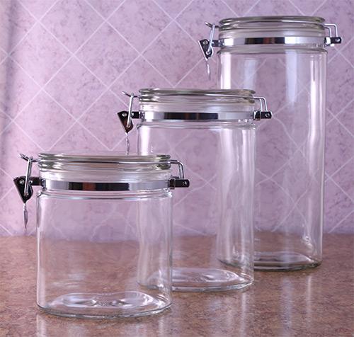 Rsvp Oval Glass Canister, 1/2 qt