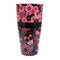 Cocktail Shaker Tin - Printed Designer Series - 28oz weighted - NEON Pink Glitter Floral Skulls