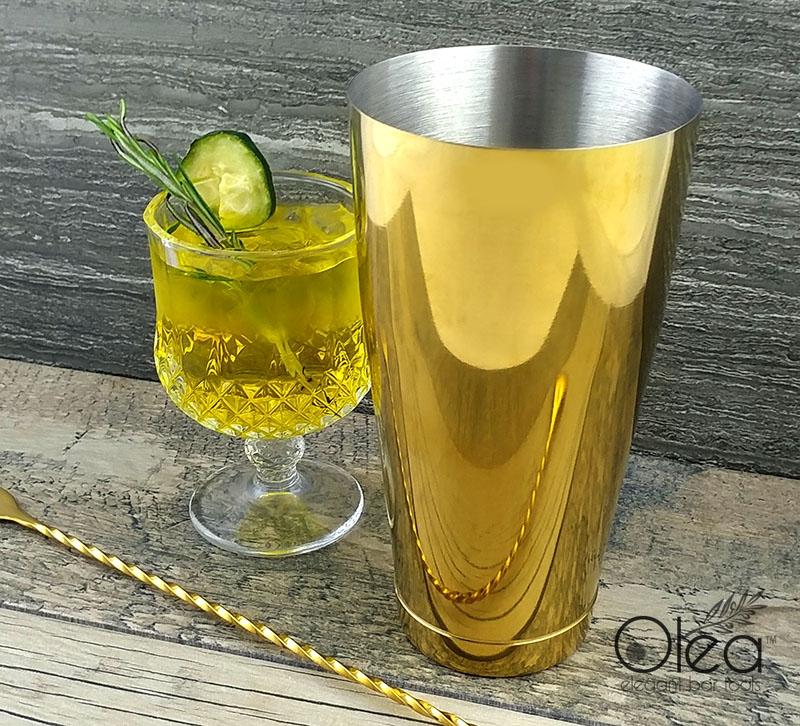 Olea™ Cocktail Shaker - Gold Plated - 28oz Weighted
