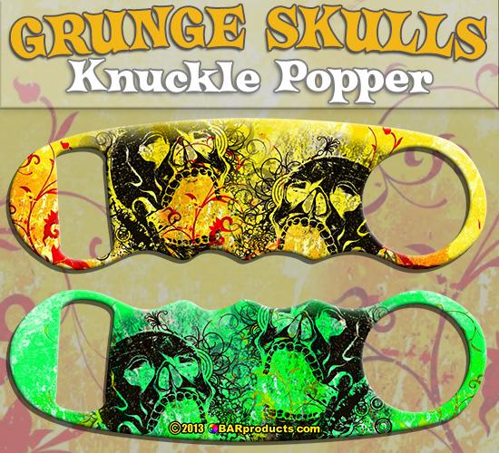 Grunge Skulls Knuckle Popper Bottle Opener