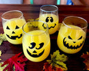 Halloween Jack O'Lantern Stemless Wine Glasses