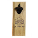 ADD YOUR NAME Brewery Wood Wall Bottle Opener w/ Magnetic Cap Catcher