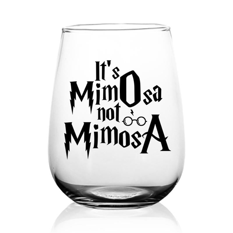 Mornings Are for Mimosas Stemless Wine Glass (16 oz