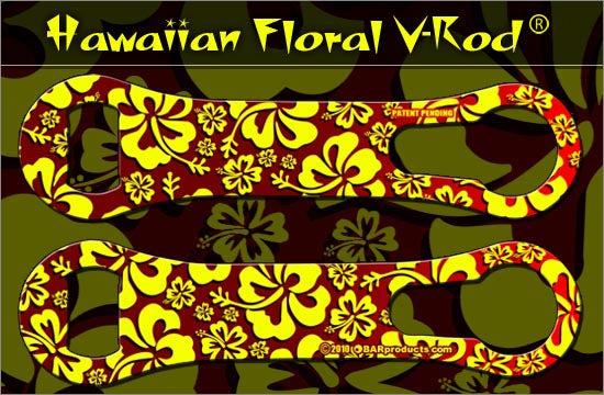 Kolorcoat V-Rod Bottle Opener - Red and Yellow Hawaiian