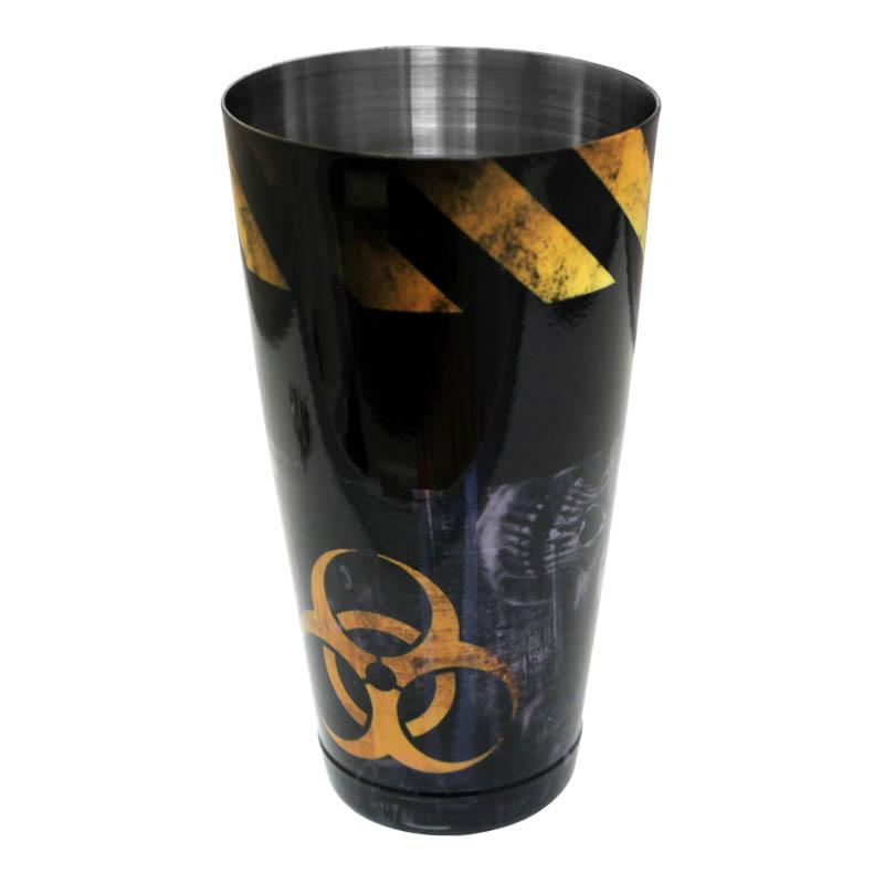 Cocktail Shaker Tin - Printed Designer Series - 28oz weighted - Grungy Hazard