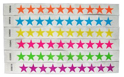Numbered Wristbands - Stars - All