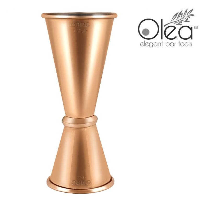 Olea™ Copper Plated Japanese Tall Jigger - (1 1/2oz X 1oz)