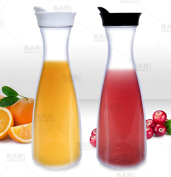 OUNONA 6pcs 1L Fruit Juice Liquor Bar Pour Bottles Plastic Juice Jug  Bartender Juice Bottle