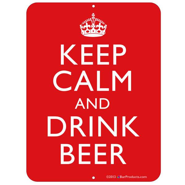 Keep Calm and Drink Beer Bar Sign