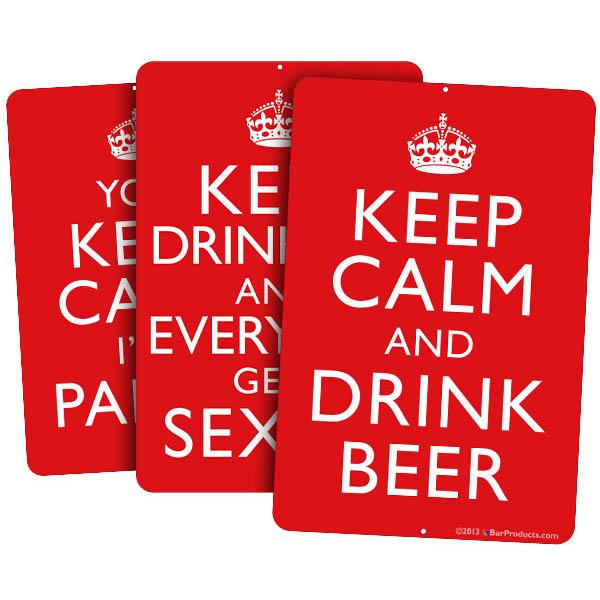 Kolorcoat™ Metal Bar Sign - Keep Calm – Bar Supplies