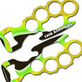 ADD YOUR NAME Knuckle Buster Bottle Opener - Retro Lines Green
