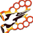 ADD YOUR NAME Knuckle Buster Bottle Opener - Retro Lines Orange