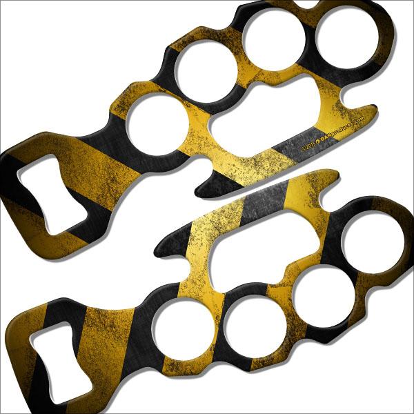 Kolorcoat™ Knuckle Buster Bottle Opener - Hazard