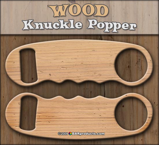 Wood Knuckle Popper Opener