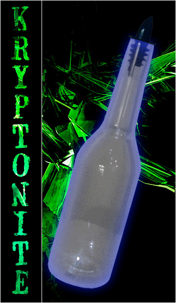 Flair Bottles - Kryptonite - 750ML - Clear w/ Light Show