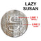 Lazy Susan - Customizable WHITE WOOD with Decorative Design - 3 Different Sizes - Table Top