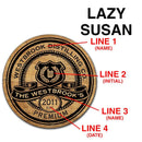 Premium Wood Lazy Susan - Customized - Size Variations