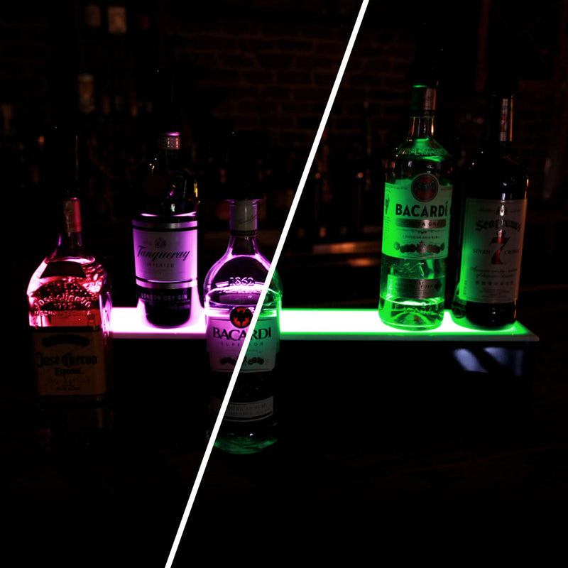 BarConic® LED Liquor Bottle Display Shelf Lighting Magenta Green Glow