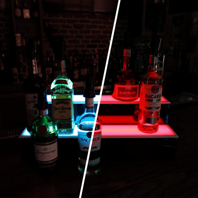 BarConic® LED Liquor Bottle Display Shelf Lighting Cyan Red Glow