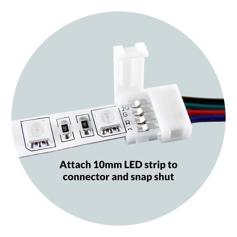 LED 5050 Water-Resistant Light Strip Kit - 5 meter Roll - 10MM - IP65 - RF Controller