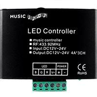 18-Key Remote LED RGB Music & Audio Controller - RF Technology