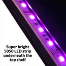 LED Counter Caddies™ with BLACK finish - 24" STRAIGHT Shelf
