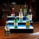 BarConic® LED Bar Display Shelf 3 Tier Step Black Liter Bottles Professional Bar