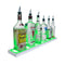 BarConic® LED Liquor Bottle Display Shelf - Low Profile - 1 Step - Polished Mirrored Metal - Several Lengths