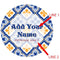 ADD YOUR NAME - Beer Bucket Coaster - Spanish Tile Pattern