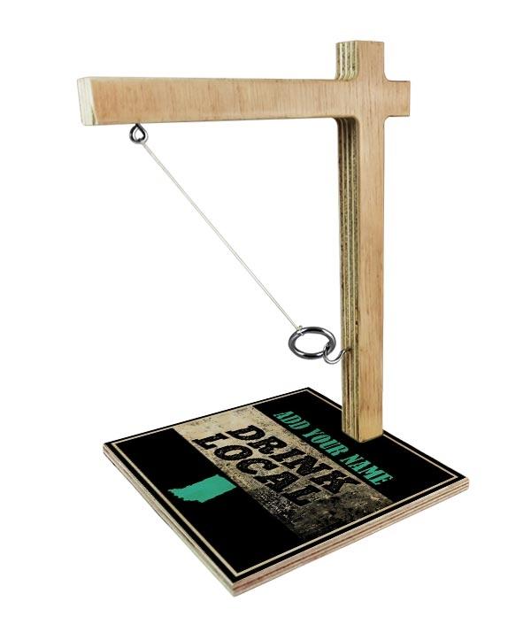 ADD YOUR NAME Large Tabletop Ring Toss Game - Drink Local