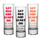 CUSTOMIZABLE - 2oz Tall Clear Shot Glass - Halloween- Say Boo and Scary On