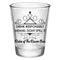 Customizable 1.75 oz. Clear Shot Glass- Drink Responsibly Means Don't Spill it! The Rules of the bar! - AYN