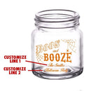 CUSTOMIZABLE - 2oz Clear Mini Mason Jar Shot Glass - Boos & Booze