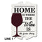 Custom Tavern Shaped Wood Bar Sign - Home is Where the Wine is