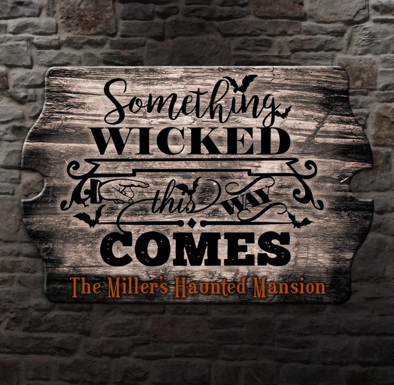 Something Wicked - Custom Tavern Shaped Wood Bar Sign – Bar Supplies