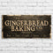 Large Vintage Wooden Holiday Bar Sign - Gingerbread Bakery - 11 3/4" x 23 3/4"
