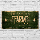 CUSTOMIZABLE Large Vintage Wooden Holiday Bar Sign - Christmas Tree Farm - 11 3/4" x 23 3/4"