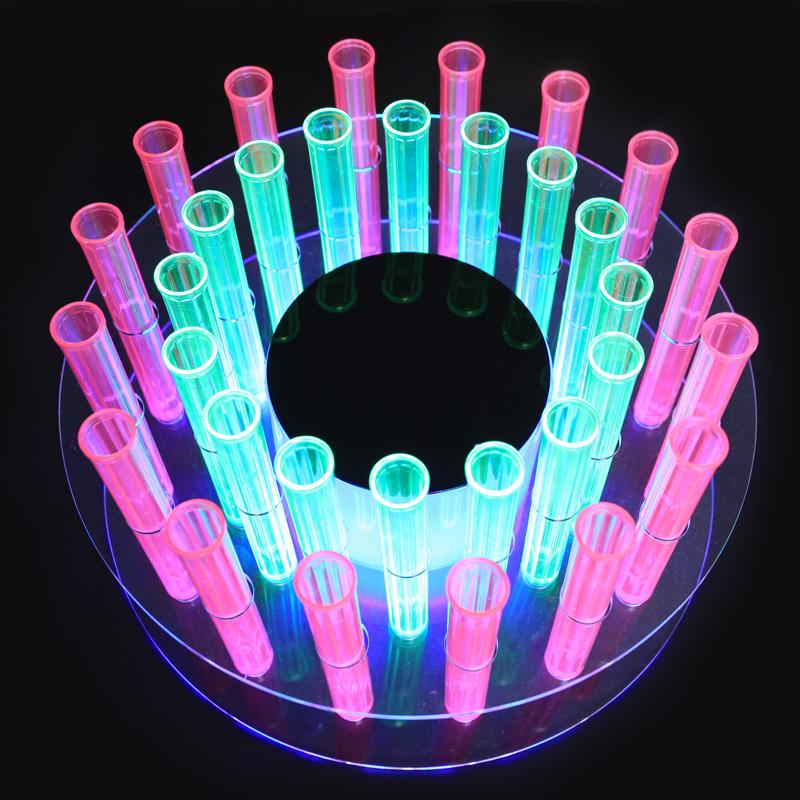 Test Tube Shot Serving Tray Remote Controlled - 32 Hole LED