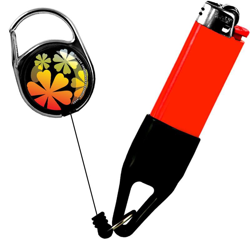 Premium Clip Lighter Leash® - Floral -Orange / Yellow / White