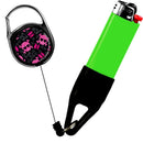 Premium Clip Lighter Leash® - Grunge Pink/ Black - Skulls
