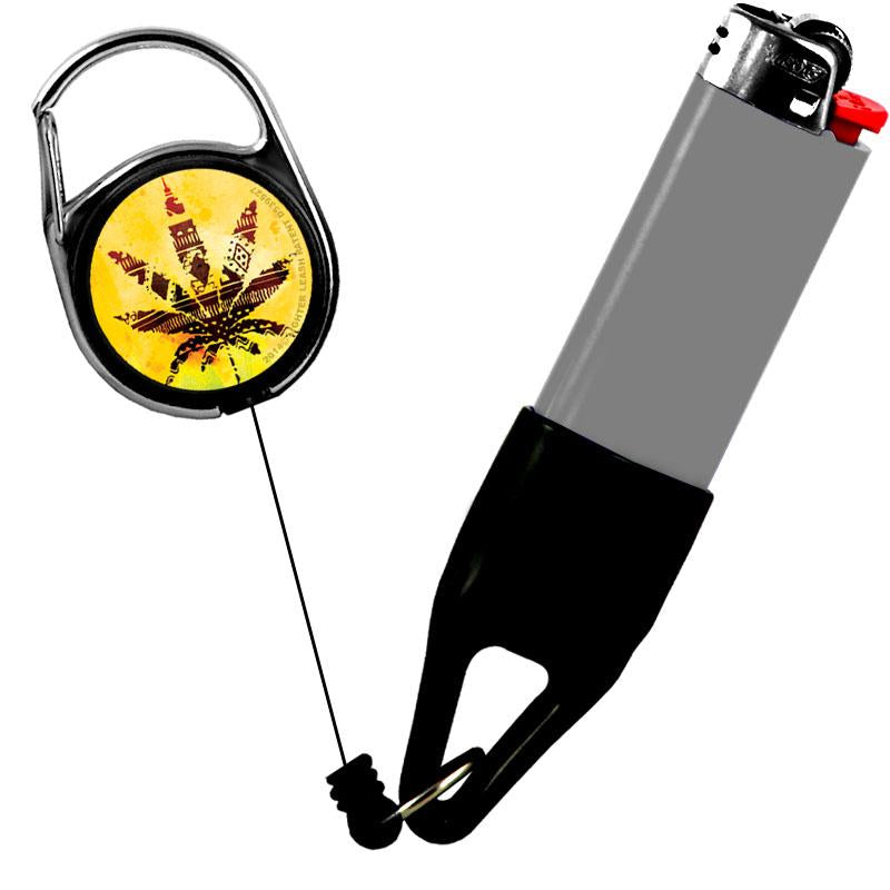 Premium Clip Lighter Leash® - Pot - Aztec Leaf