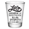 CUSTOMIZABLE - 1.75oz Clear Shot Glass - Love, Laughter & Ever After