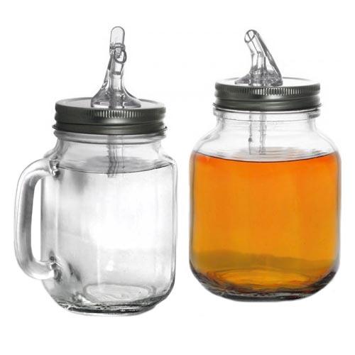 BarConic Frosted Mason Jar - No Handle - 20 oz - CASE OF 36