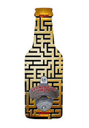 MAZE GAME Wooded Beer Shaped Wall Bottle Opener