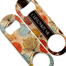 CUSTOMIZABLE  Speed Bottle Opener - Medium Sized 5 inch - Autumn Leaves (V3)