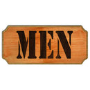 Men Wood Plaque Kolorcoat™ Sign