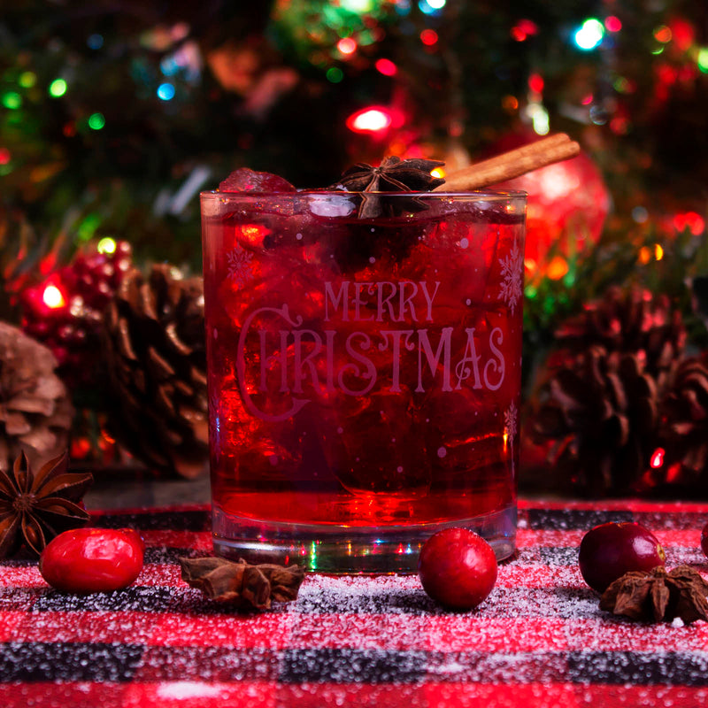 BARCONIC® CHRISTMAS COLLECTION - MERRY CHRISTMAS - GLASSWARE -10 OUNCE