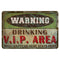 Vintage Metal Bar Sign - 12" x 18" - Warning - CUSTOMIZABLE