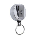 Mirrored Chrome Retractable Reel - Splattered Skulls - Back